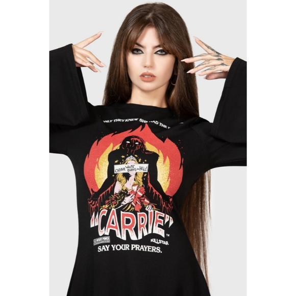 Killstar Creepy Carrie Skater Dress - Picture 4 of 6